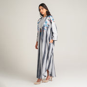 GRAY KAFTAN WITH EMBROIDERY