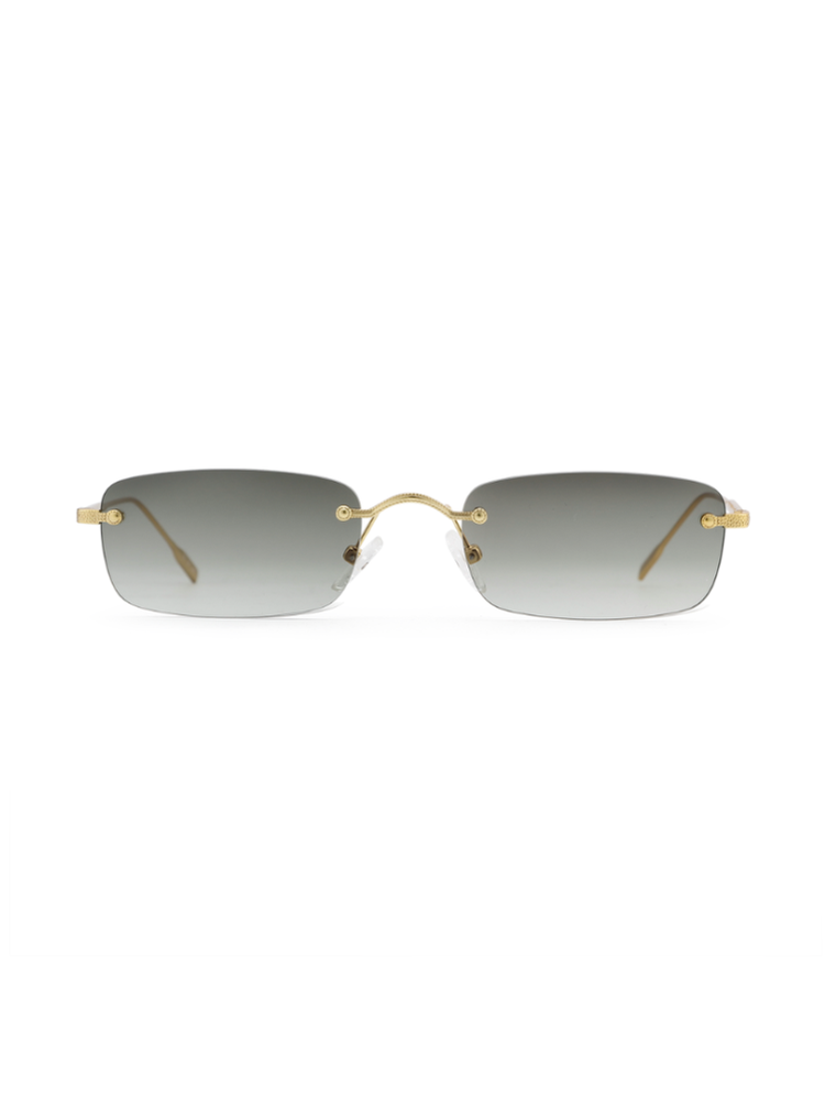 Gold green sunglasses