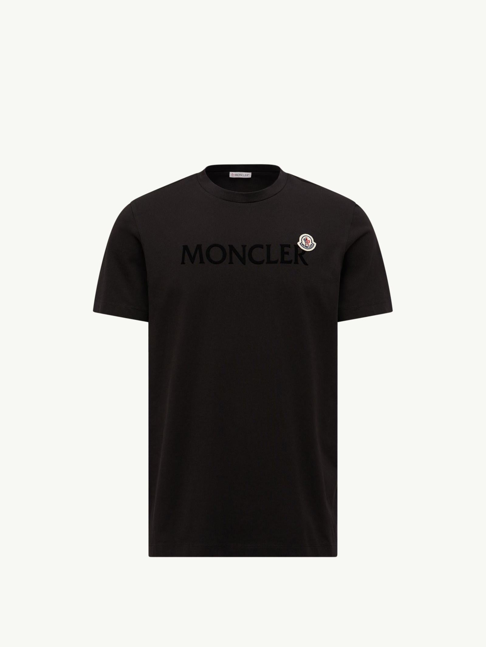 Flocked logo cotton t-shirt
