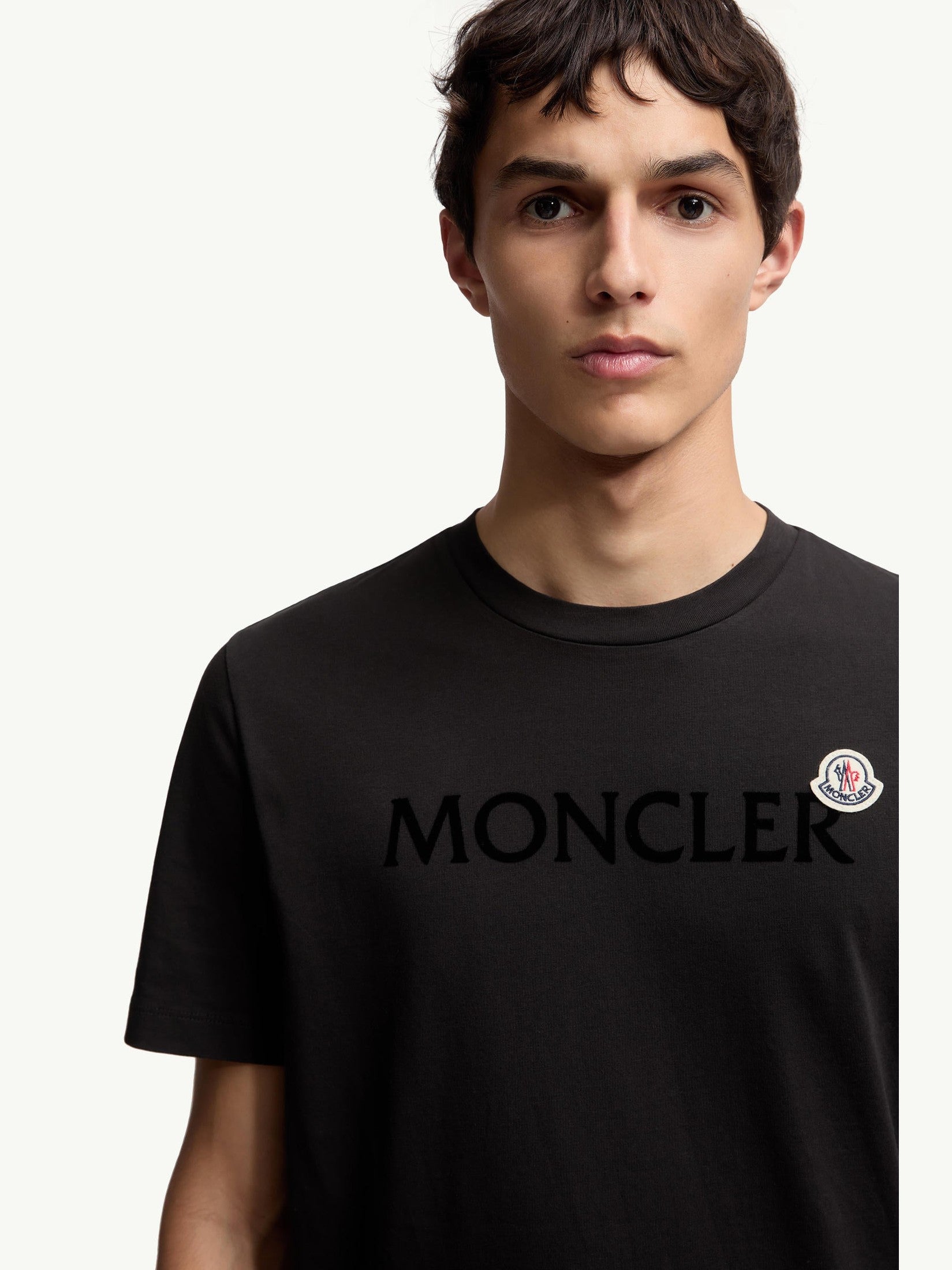 Flocked logo cotton t-shirt