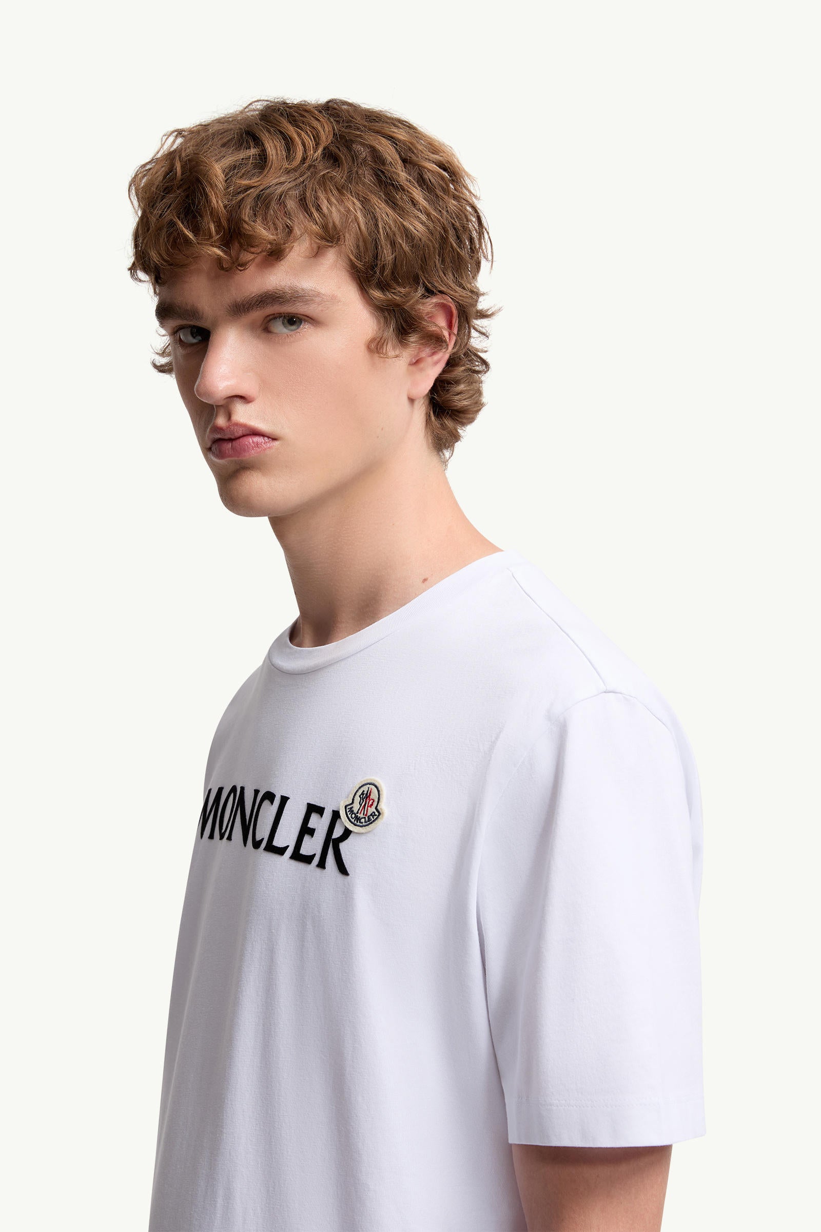 FLOCKED LOGO COTTON T-SHIRT