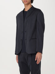 Giorgio Armani textured-finish single-breasted blazer