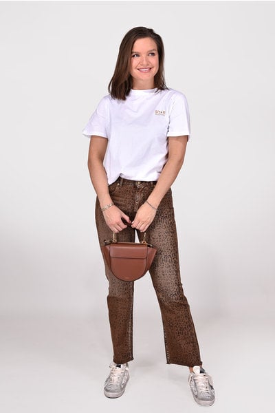 STAR W'S REGULAR T-SHIRT /LOGO/ BIG STAR BACK/ GLITTER