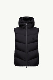 GUERSAC DIAGONAL-QUILTED HOODED DOWN VEST