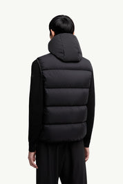 GUERSAC DIAGONAL-QUILTED HOODED DOWN VEST