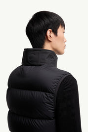 GUERSAC DIAGONAL-QUILTED HOODED DOWN VEST