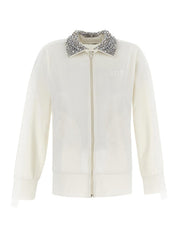 Golden Goose crystal-embellished zipped sweatshirt