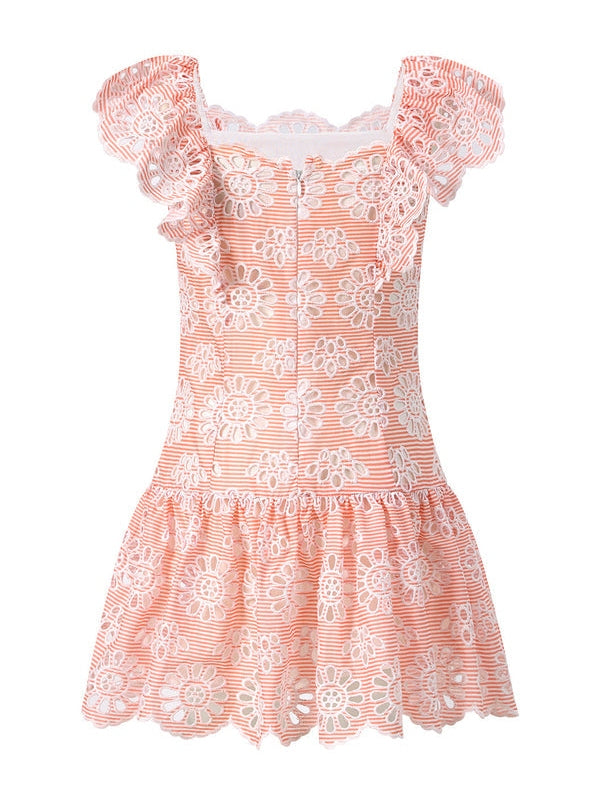 Harley embroidered mini dress