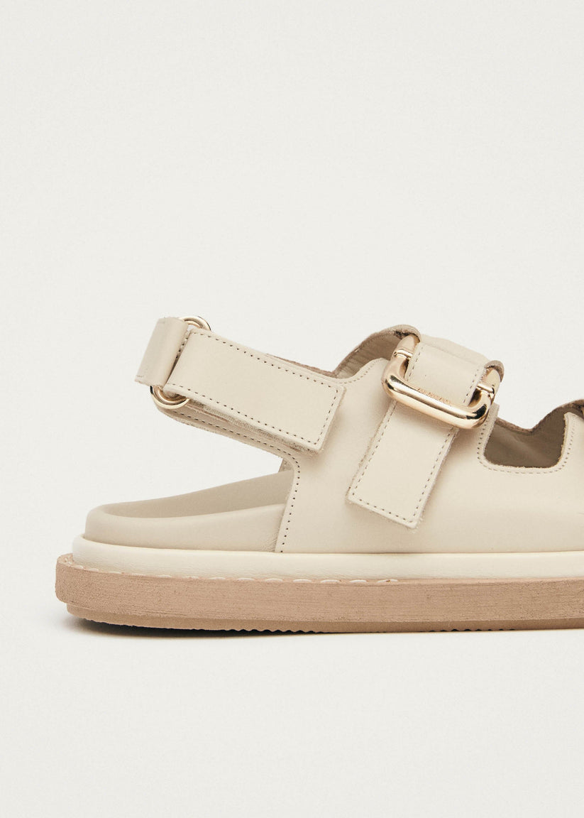 HARPER CREAM LEATHER SANDALS