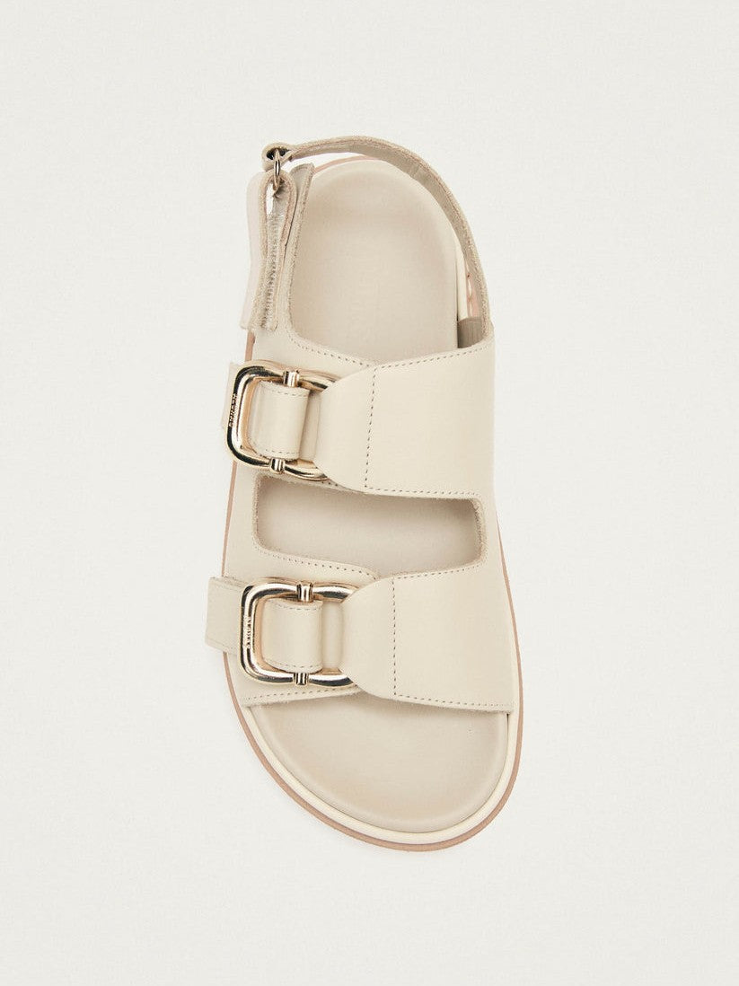 Harper cream leather sandals