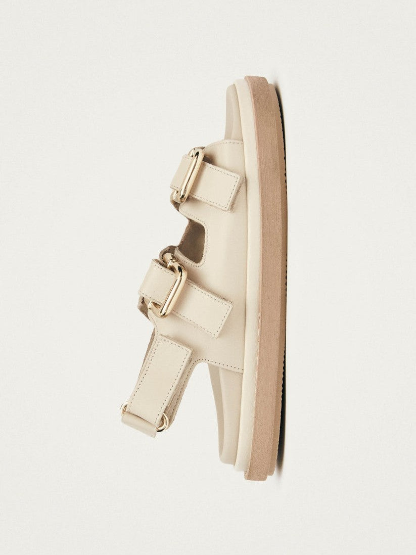 Harper cream leather sandals