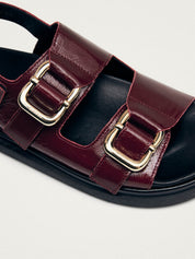Harper onix burgundy leather sandals