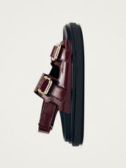 Harper onix burgundy leather sandals