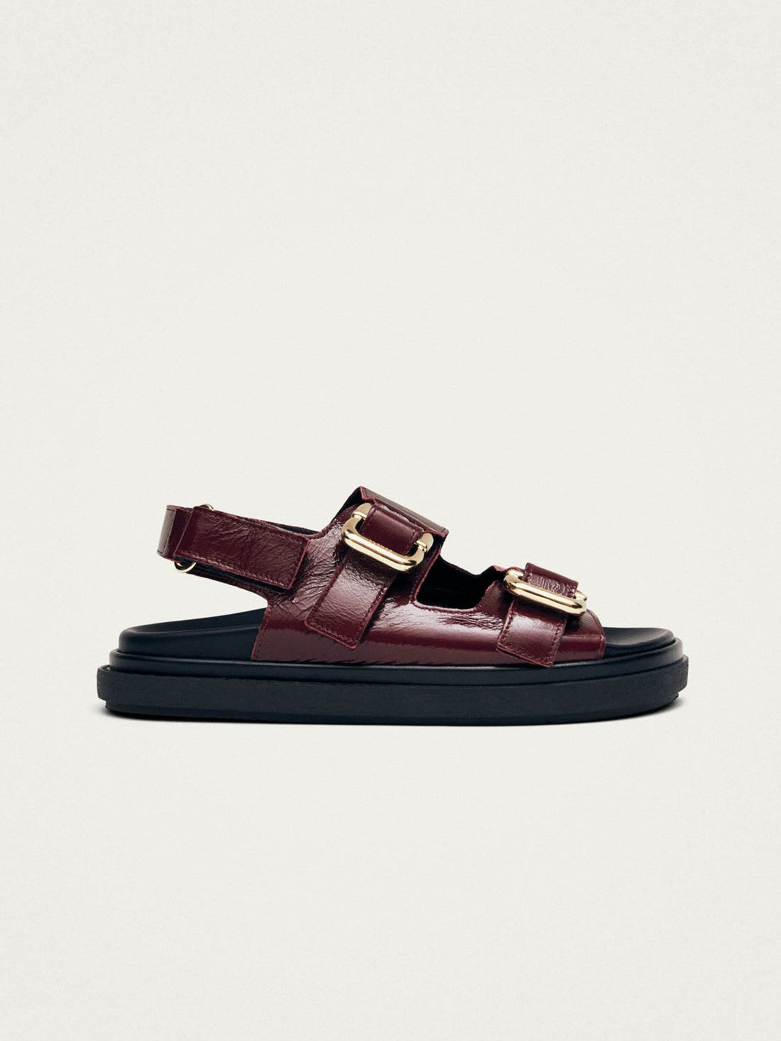 Harper onix burgundy leather sandals