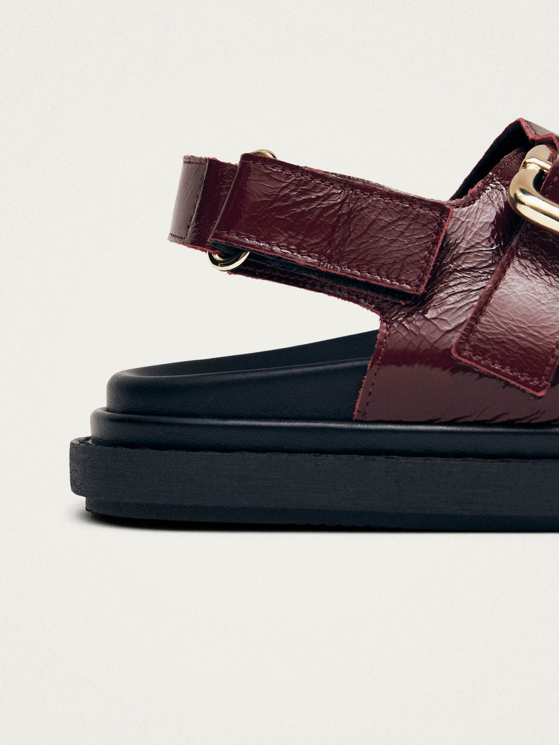 Harper onix burgundy leather sandals