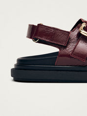 Harper onix burgundy leather sandals