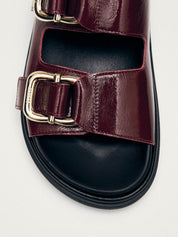 Harper onix burgundy leather sandals