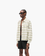 Sheer Long Sleeve Flannel Shirt