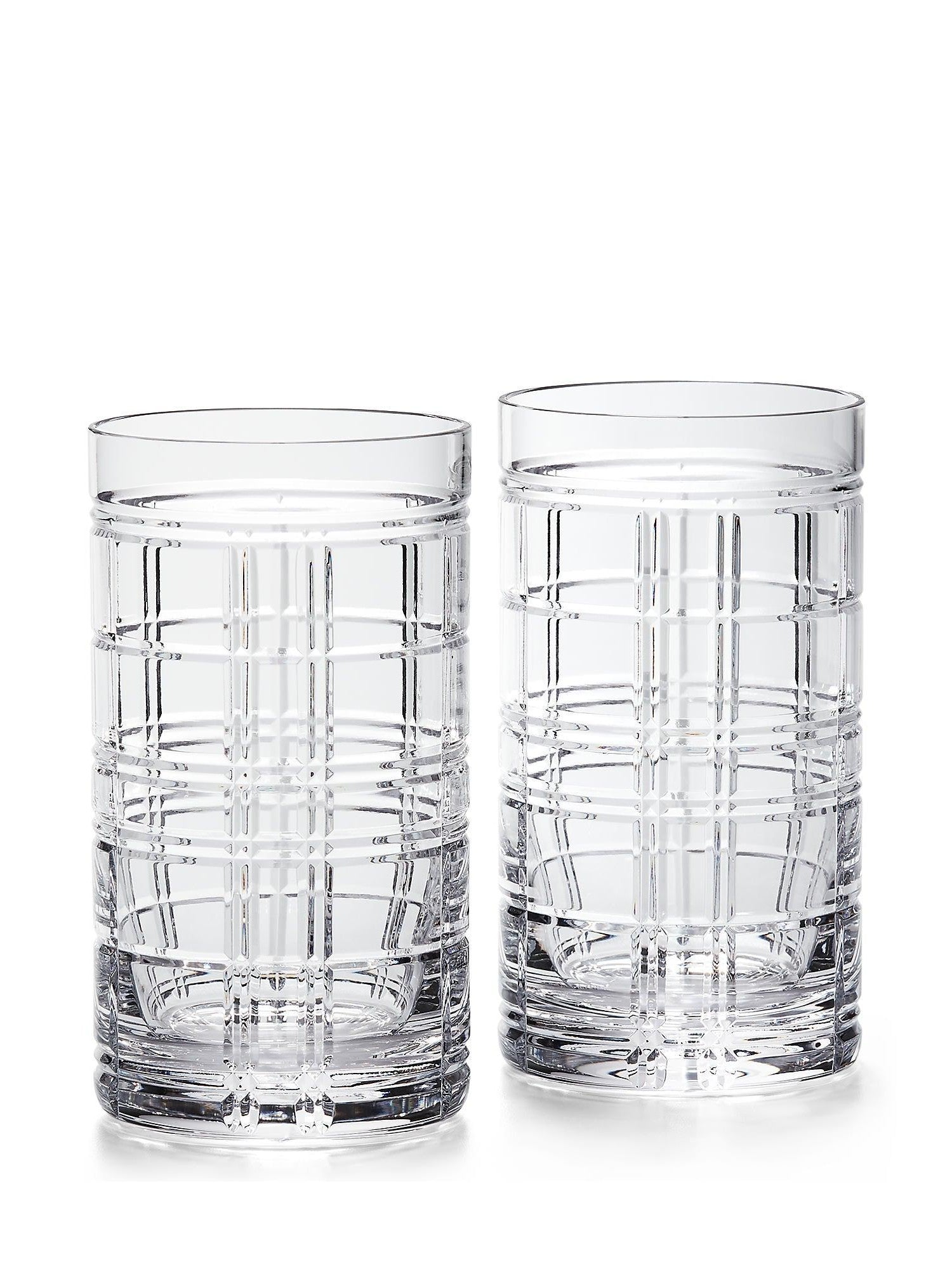 Hudson plaid highball s/2