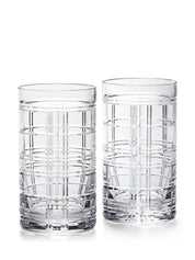 Hudson plaid highball s/2