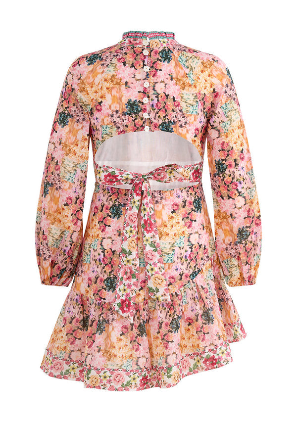 LILAH FLORAL SLEEVE DRESS
