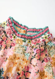 LILAH FLORAL SLEEVE DRESS