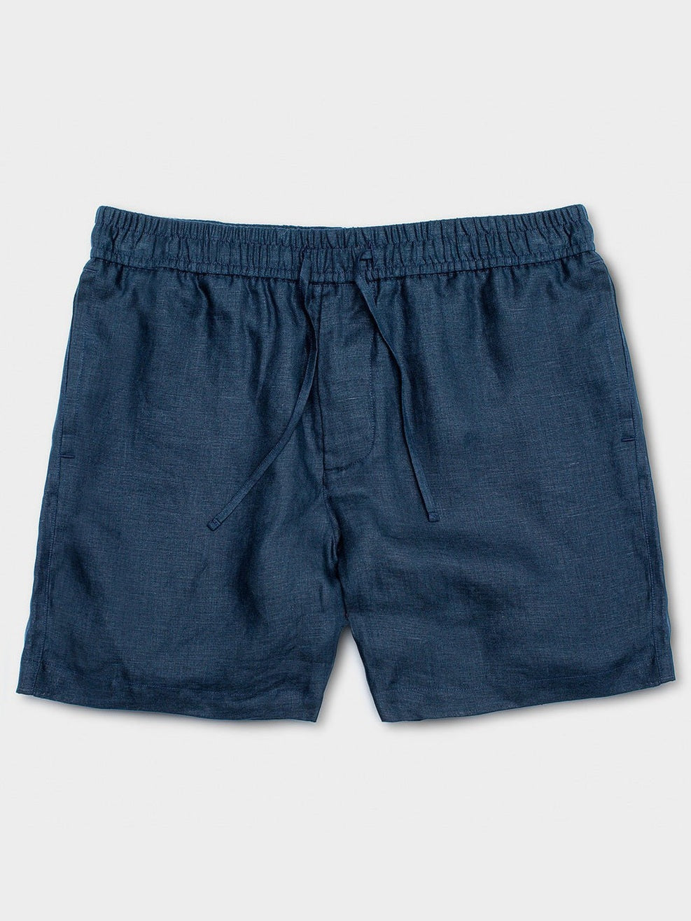 Linen drawstring shorts navy