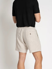 Linen drawstring shorts oatmeal