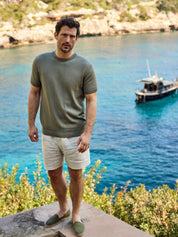 Linen drawstring shorts oatmeal