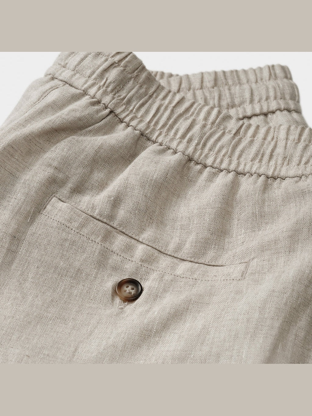 Linen drawstring shorts oatmeal