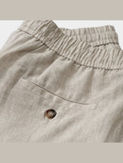 Linen drawstring shorts oatmeal