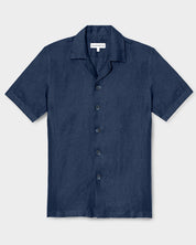 Linen Resort Shirt Navy