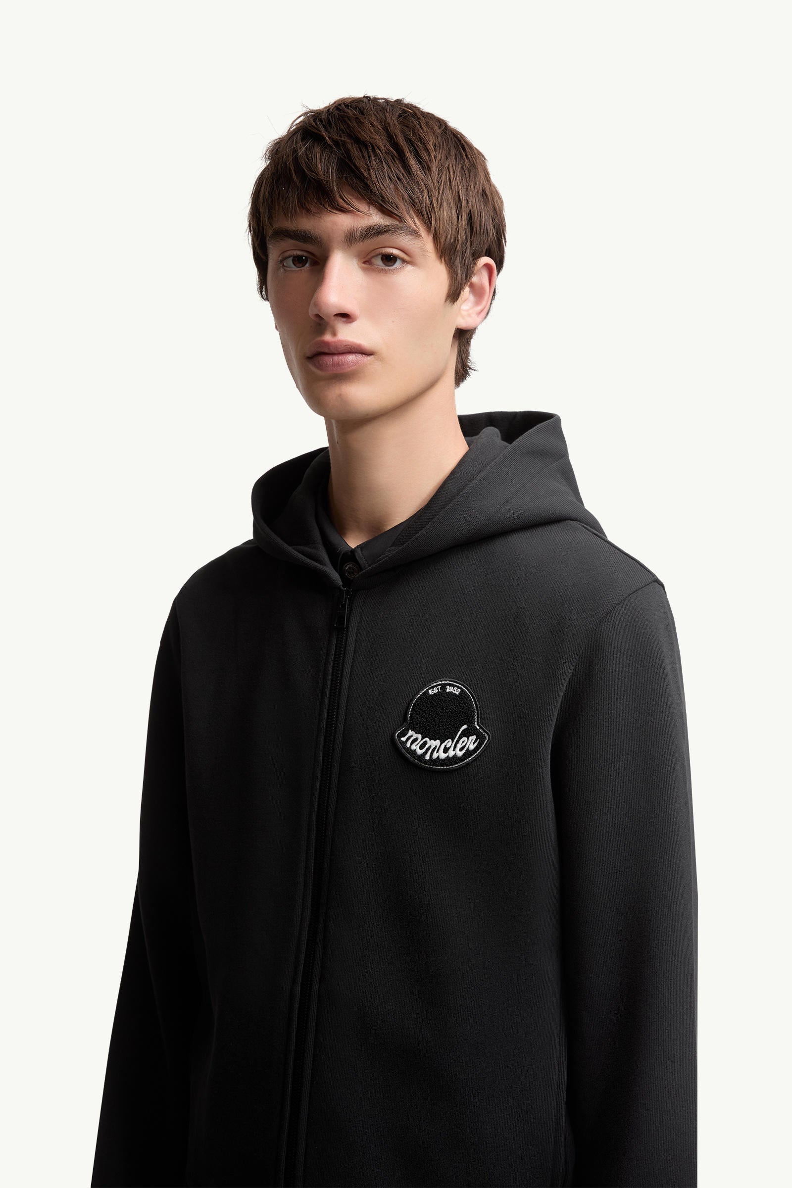 LOGO COTTON ZIP-UP HOODIE