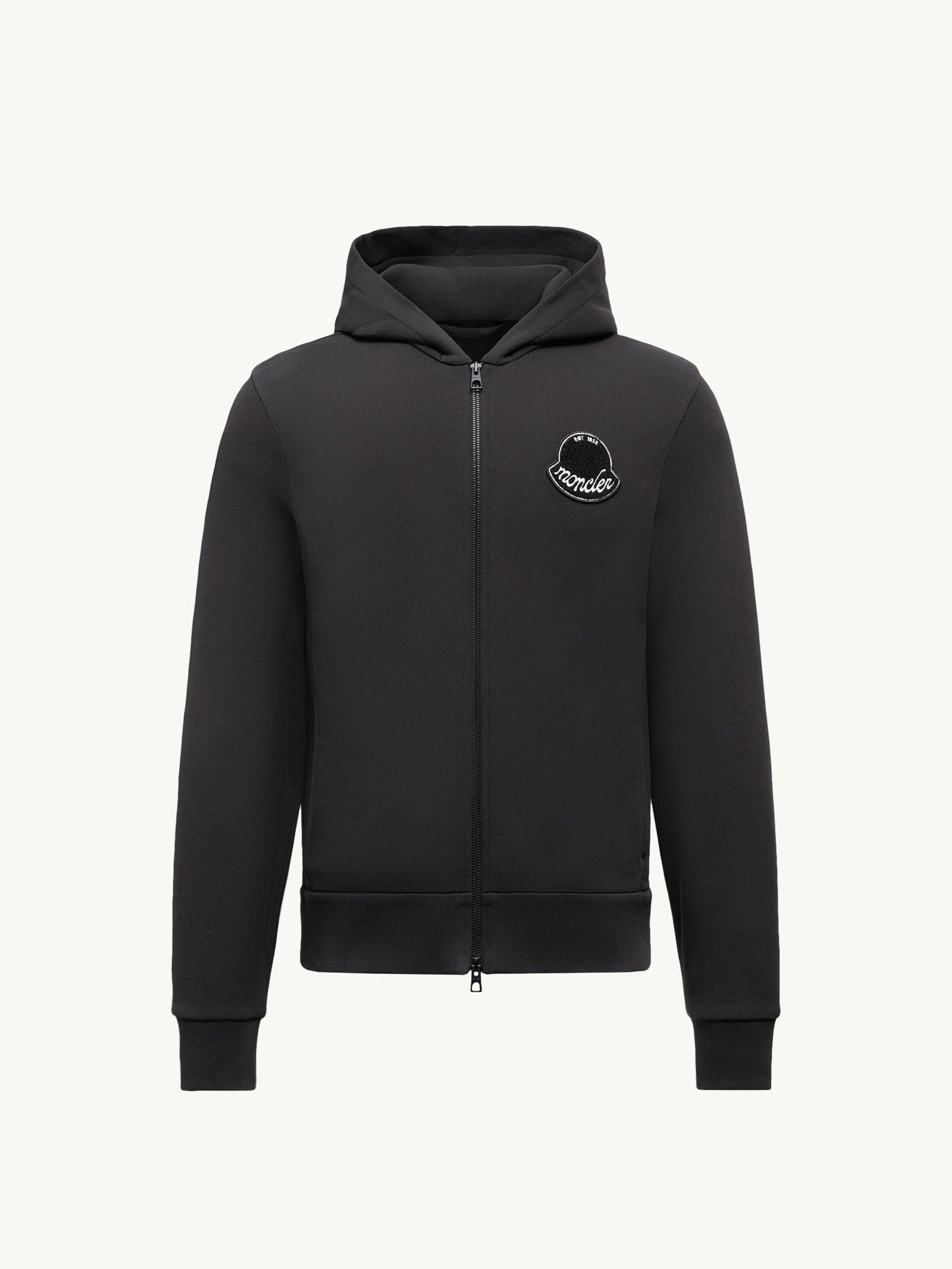 Logo cotton zip-up hoodie