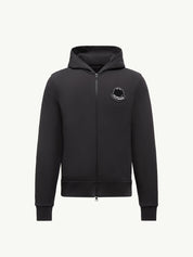 Logo cotton zip-up hoodie