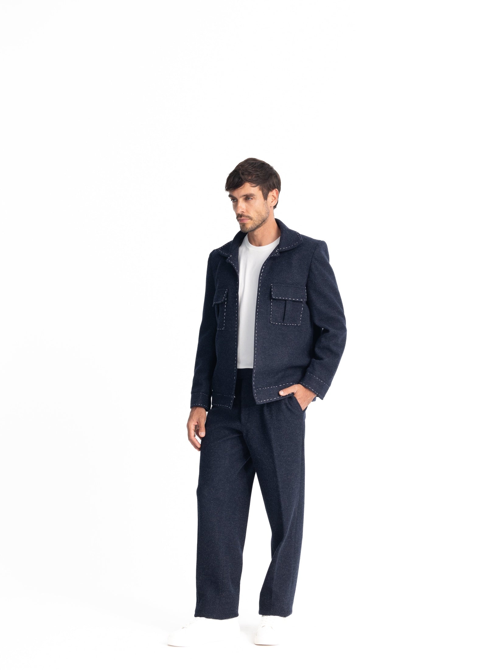 Fred's stitches navy jacket
