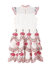 Maisie embroidered frill dress