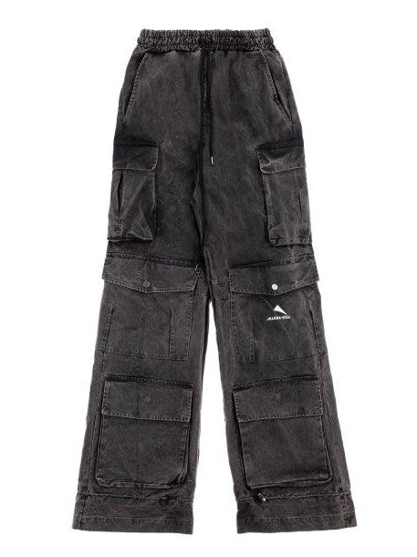 Stone washed over cargo pants
