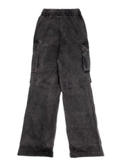 Stone washed over cargo pants