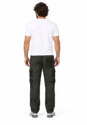 Mixed fabrics cargo pant