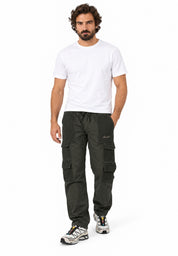 Mixed fabrics cargo pant