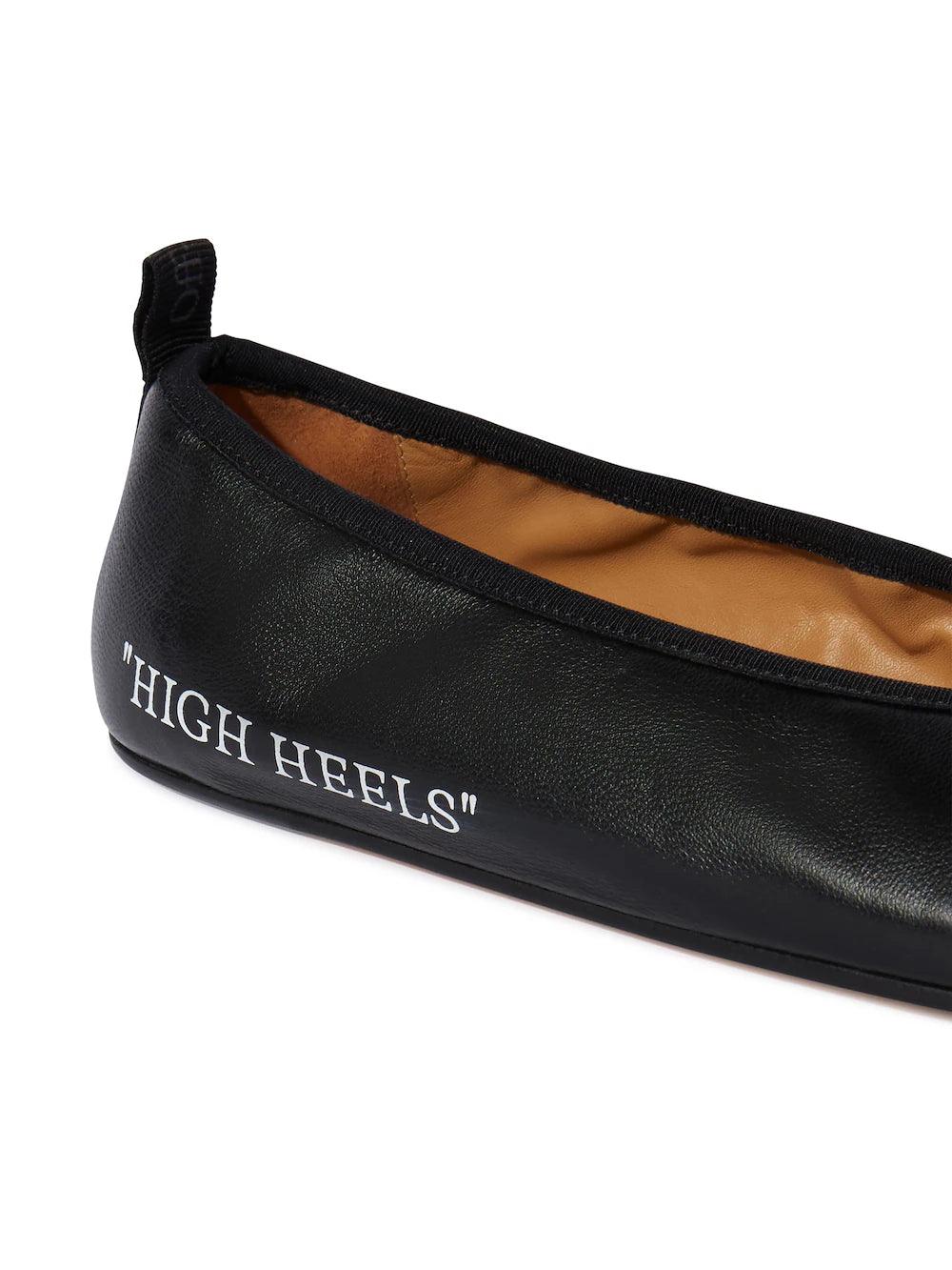 Black "high heel" ballerina