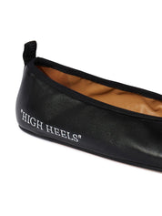 Black "high heel" ballerina