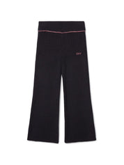 سروال أوف وايت الأسود بحواف مضلعة