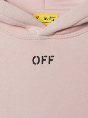 pink arrow stitched hooded dress