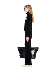 velvet cargo track pants