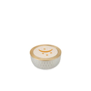 Candy bowl glass dia 16cm rice engrav moon embroidery