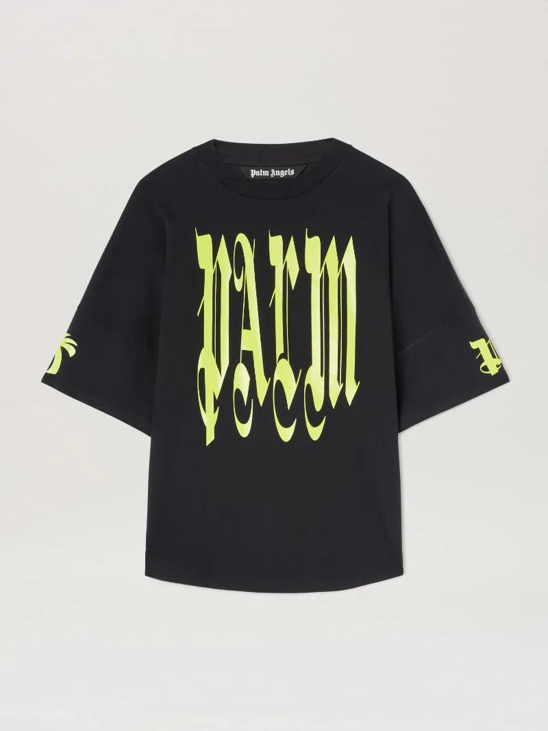 Gothic logo over T-shirt black