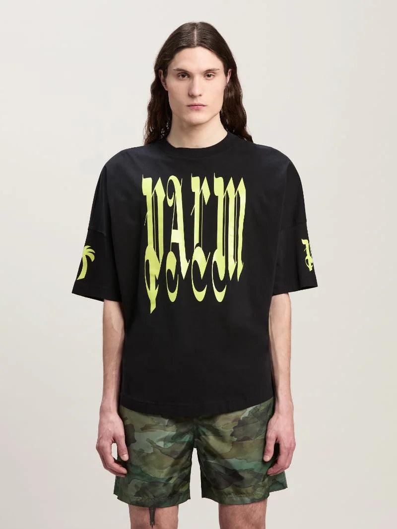 Gothic logo over T-shirt black