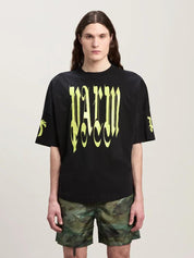 Gothic logo over T-shirt black
